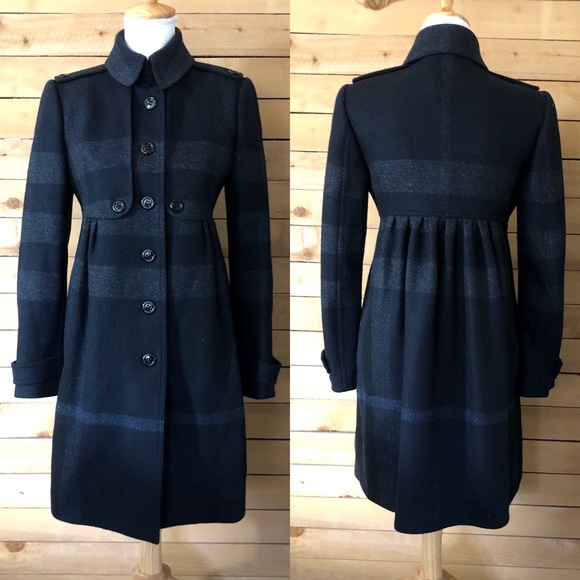 Burberry Jackets & Blazers - Burberry London Plaid Wool Overcoat - sz US6
